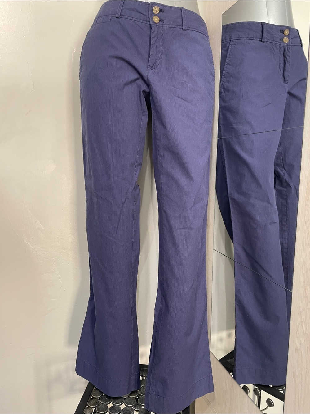 Banana Republic Navy Blue Straight-Leg Chinos